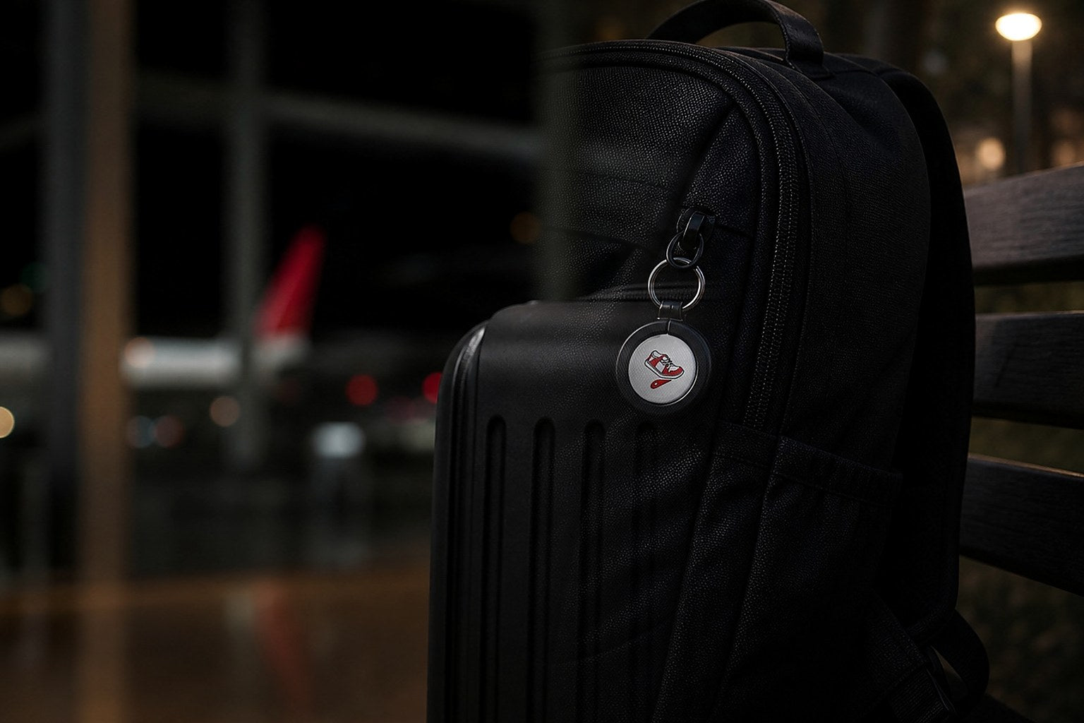 LifeTag en maleta y mochila de viaje